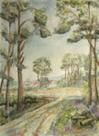 Waldlichtung bei Lintel, 1991, Aquarell, 44x33 