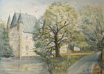 Schloss Schledehausen, 1988, Aquarell, 36x47