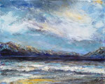 An der Küste (6) - Mischtechnik auf Leinwand - 40x50 cm - 2022