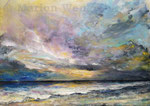 Himmel über dem Meer (6) - Acryl auf Leinwand - 50x70 cm - 2021 (in Privatbesitz)