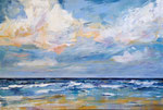 Meer und Wolken - Acryl auf Leinwand - 60x90 cm - 2023 (in Privatbesitz)