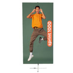 Bannerständer mit Kreuzfuß und Textilgrafik 100x200 cm