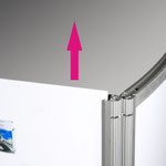 Euroframe Faltwand Grafikplatten entnehmen