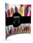 CONTOUR Messewand gebogen mit Stoffgrafik