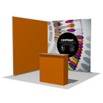 Mobiler Messestand 9 qm mit Textilgrafik