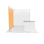 Mobiler Messestand 9 qm mit Textilgrafik