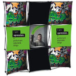 Messewand Stoff 3x3 mit Einzelgrafiken