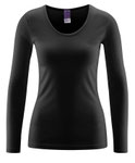 Living Crafts schwarz Langarm Unterhemd
