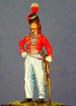 Officier des cosaques de la Garde Impériale 1805. Figurine Plomb 60mm.