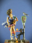 La Fille aux oranges. Figurine métal 75 mm.