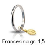 Fede Unoaerre Classica Francesina Oro Bianco Grammi 1,5 Referenza: 15AFN4