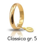 Fede Unoaerre Classica Oro Giallo grammi 5 fascia stretta mm 3,6 Referenza: 50AFN1