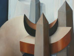 Drei Obelisken...   Öl auf Leinwand  (Ausschnitt)  120x150cm  2012