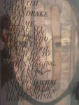 "Poem"  von John Donne (1564- 1623) Fotos und Folien   40x50cm mit Rahmen   2014