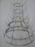 "Flaschentrockner"  Bleistift  60x80cm  2009