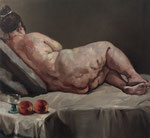 Pavel Feinstein *N 1524* (Die große Dicke), 2011, Öl/Leinwand, 120 x 130 cm