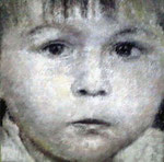 Heike Ruschmeyer: *Porträt Kristin*, 2002, Öl/MdF, 60 x 60 cm