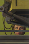Andreas Leißner: *Spion*, 2009, Öl/Hartfaserplatte, 73 x 48 cm
