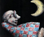 Piotr Kamieniarz: *Peter Pan II*, 2015, Acryl/Papier, 33 x 44 cm