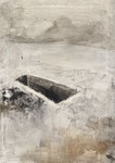 Jürgen Kramer: *Grab (im Schnee)*, 1983, Öl/Leinwand, 70 x 50 cm