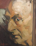 Johannes Grützke: *Selbst 25.10.2014*, Öl/Leinwand, 30 x 24 cm
