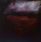 Jürgen Kramer: *Drei Särge*, 1988, Öl/Leinwand, 100 x 100 cm