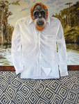 Heike Feddern: *Das letzte Hemd - Orang Utan*, 2021, Öl/Leinwand, 120 x 100 cm