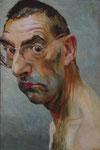 Johannes Grützke: *Selbst*, 1995, Öl/Leinwand, 60 x 40 cm