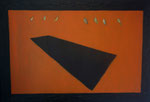 Jürgen Kramer: *Grablichter*, 1987, Öl/Leinwand, 100 x 140 cm