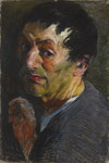Johannes Grützke: *Porträt Heinrich von Kleist*, 2010, Pastell/Papier, 100 x 70 cm
