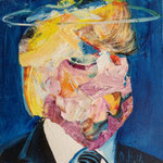Dimitar Hinkov: *Like an Angel*, 2019, Öl/Leinwand, 30 x 30 cm