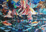 Dimitar Hinkov: *The Creation of the World (after the flood)*, 2021, Öl/Leinwand, 140 x 200 cm