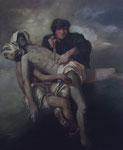 Pavel Feinstein: *N 1177* (Die Opferung), 2007, Öl/Leinwand, 140 x 170 cm