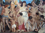Johannes Grützke: *Mutter mit den 30 Kindern*, 1977, Öl/Leinwand, 205 x 300 cm