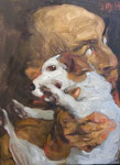 Johannes Grützke: *Fiffi (Fanny)*, 5.9.2014, Öl/Leinwand, 40 x 30 cm