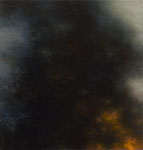  Andreas Leißner: *Rauchwolke IV*, 2016, Öl/Hartfaserplatte, 20 x 19 cm