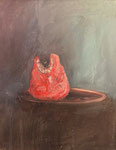 Rainer Wölzl: *Stilleben IV*, 1988, Öl/Leinwand, 90 x 70 cm