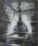 Klaus Ritterbusch: *Die Becken* (Aus dem Zyklus "Im Reich der Schatten"), 1990, Mischtechnik/Leinwand, 58 x 48 cm cm