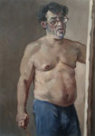 Pavel Feinstein *N 1754* (Dickes Selbstporträt), 2013, Öl/Leinwand, 110 x 80 cm 