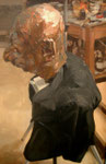 Johannes Grützke: *Kunert in Bronze mit Jacke*, 2006, Öl/Leinwand, 60 x 40 cm