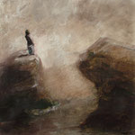 Pavel Feinstein: *N 1696* (Manneken Pis), 2013, Tempera/Holz, 50 x 50 cm