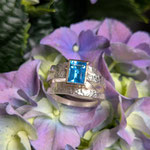 925 er Silberring mit Topas und Goldfassung, 535 €