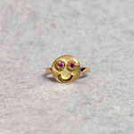 750er Gelbgoldring mit Saphiraugen, 1110 Eur