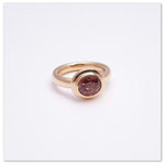 750er Roségoldring mit Zirkon