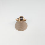 585er Roségoldring mit bräunlichem Diamant (Rosenschliff), 830 Eur