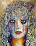 "GrindHouse: Planet Terror" ©2006, Portrait of Marley Shelton © 2006, Acrylic on Canvas, Private Commission