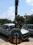 La Pistola y El Corazon Guitar: Back view,Austin Guitars, Austin, Texas, USA