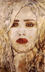 "Sin City 2: A Dame to Kill For" ©2013, Portrait of Jessica Alba © 2013, Acrylic on Canvas, Private Commission