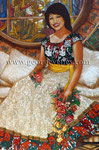  Commission: “Queña: Portrait of Virginia Eugenia Cárdenas” ©2017,  Acrylic on Canvas, Dimensions 60" w x 84" h, Private Commission