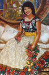  Commission: “Queña: Portrait of Virginia Eugenia Cárdenas” ©2017,  Acrylic on Canvas, Dimensions 60" w x 84" h, Private Commission